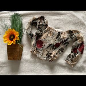 Off shoulder flowery top